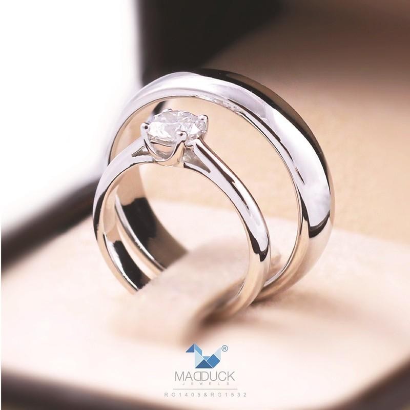 Couple ring set – CZ in 925 silver by Madduck Jewels