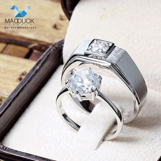 Couple ring set – CZ in 925 silver by Madduck Jewels