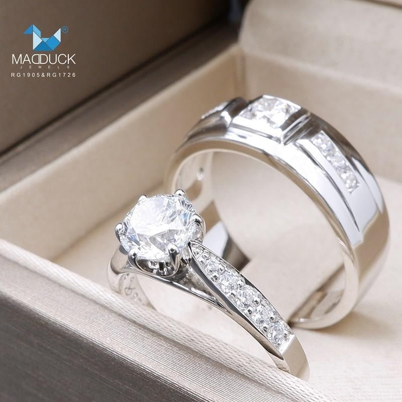 Couple ring set – CZ in 925 silver by Madduck Jewels