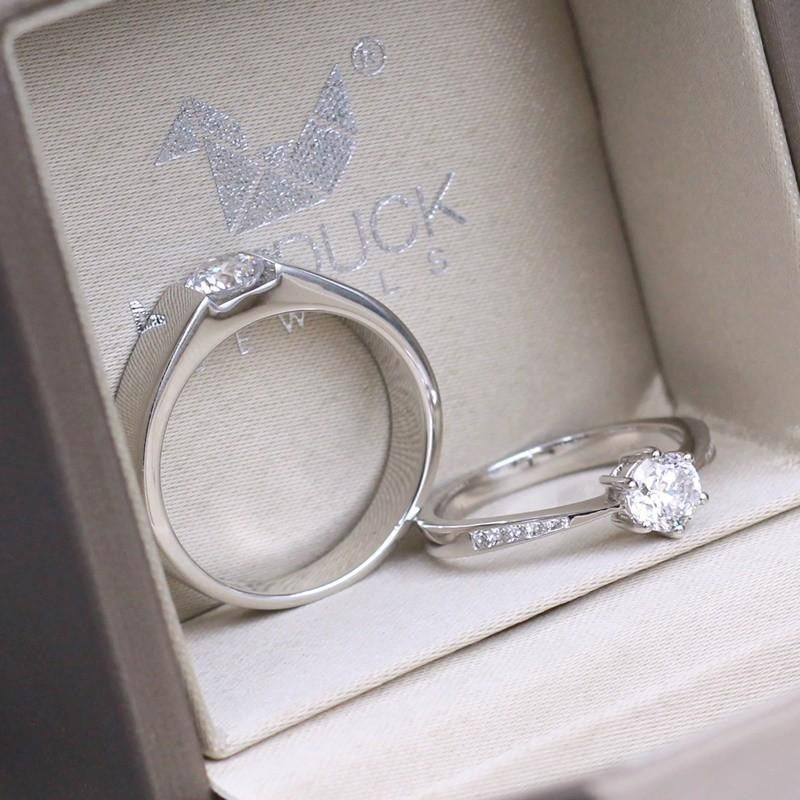 Couple ring set – CZ in 925 silver by Madduck Jewels