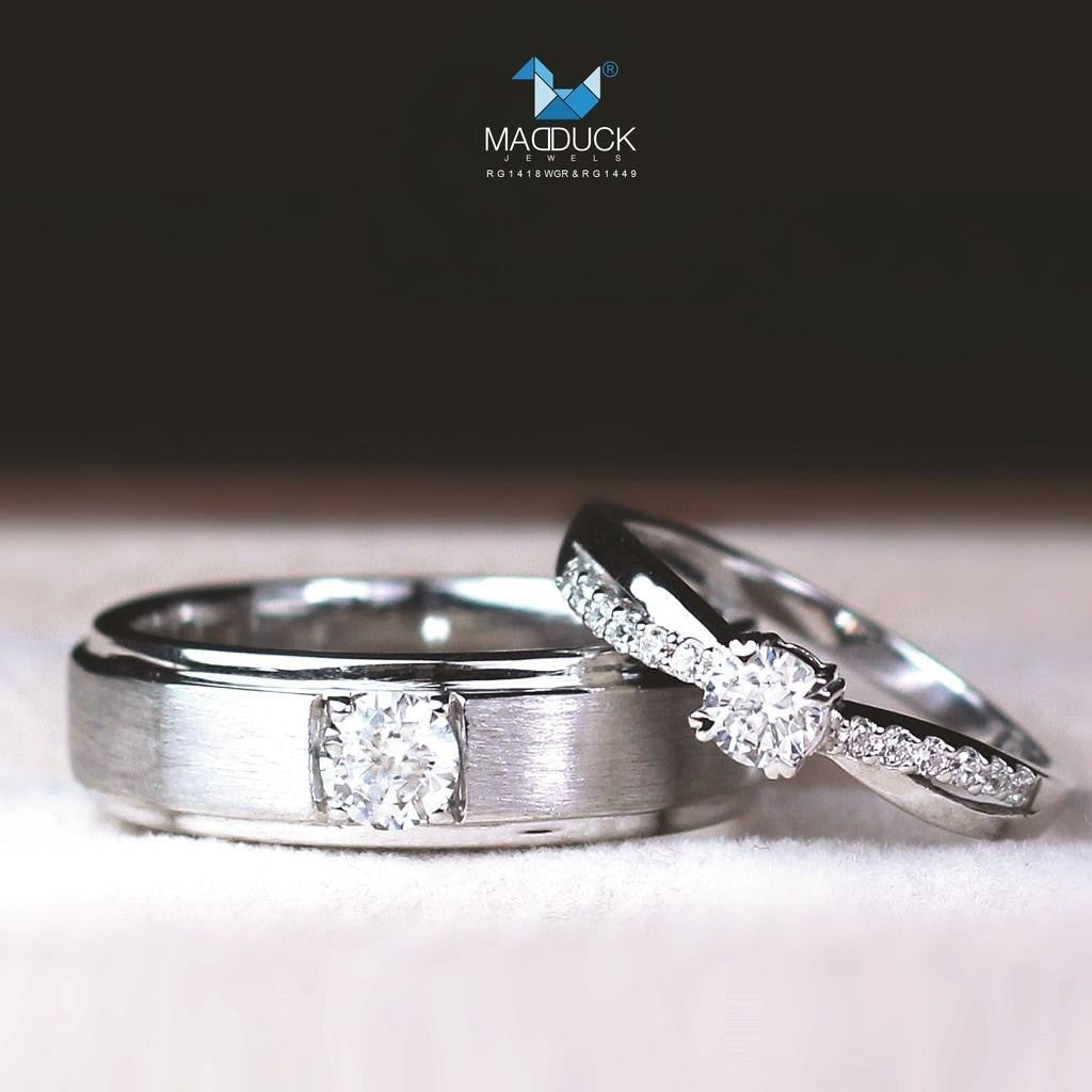 Couple ring set – CZ in 925 silver by Madduck Jewels