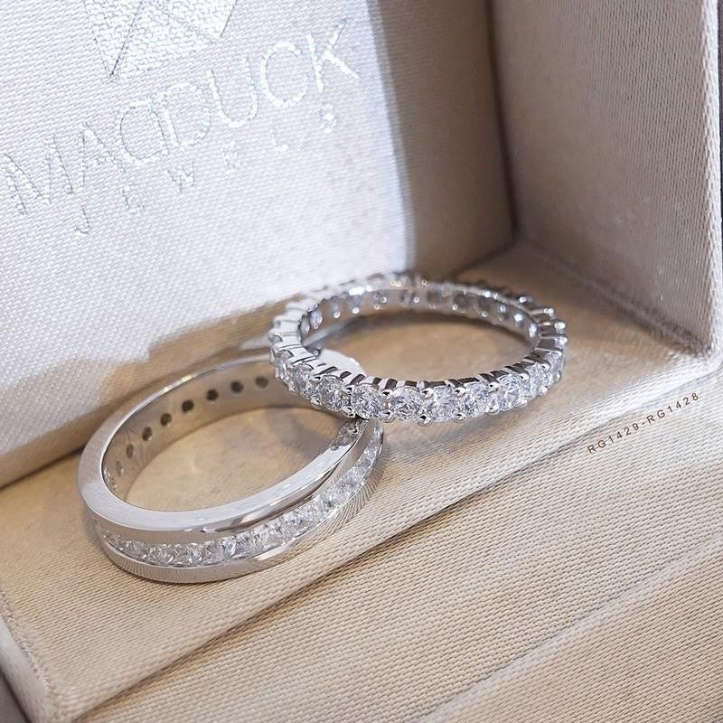 Couple ring set – CZ in 925 silver by Madduck Jewels