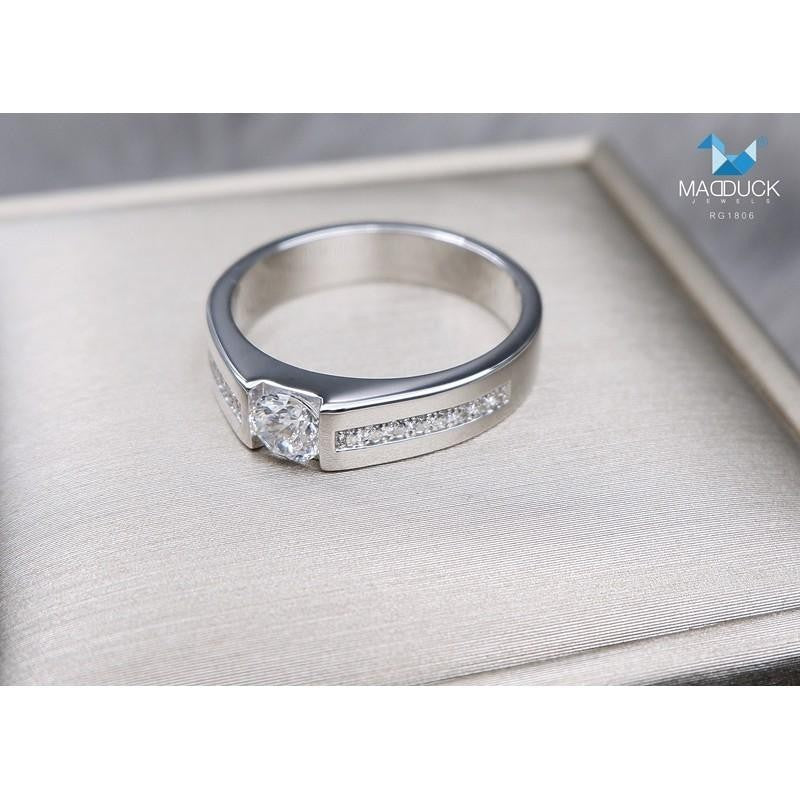 Unisex / male / female ring – CZ in 925 silver by Madduck Jewels