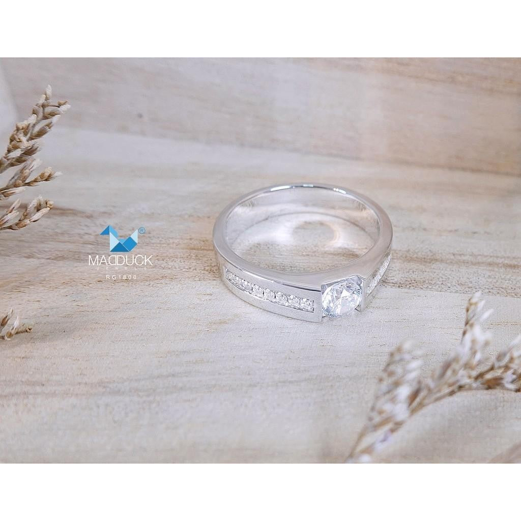 Unisex / male / female ring – CZ in 925 silver by Madduck Jewels