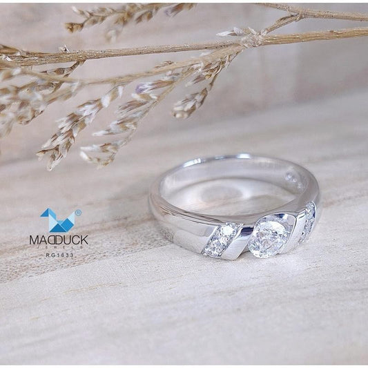 Unisex / male / female ring – CZ in 925 silver by Madduck Jewels