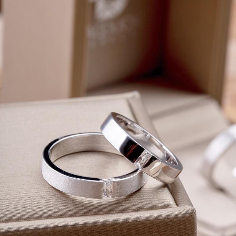 Couple ring set – CZ in 925 silver by Madduck Jewels