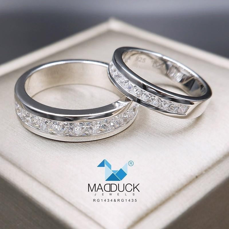 Couple ring set – CZ in 925 silver by Madduck Jewels