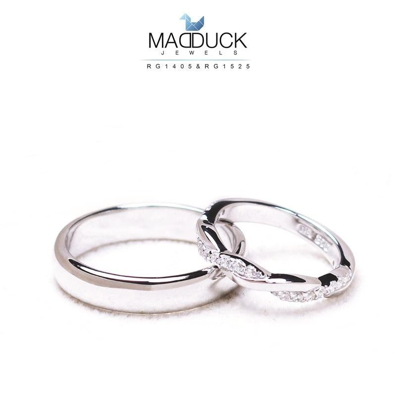 Couple ring set – CZ in 925 silver by Madduck Jewels