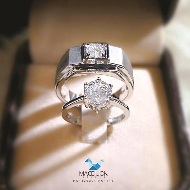 Couple ring set – CZ in 925 silver by Madduck Jewels