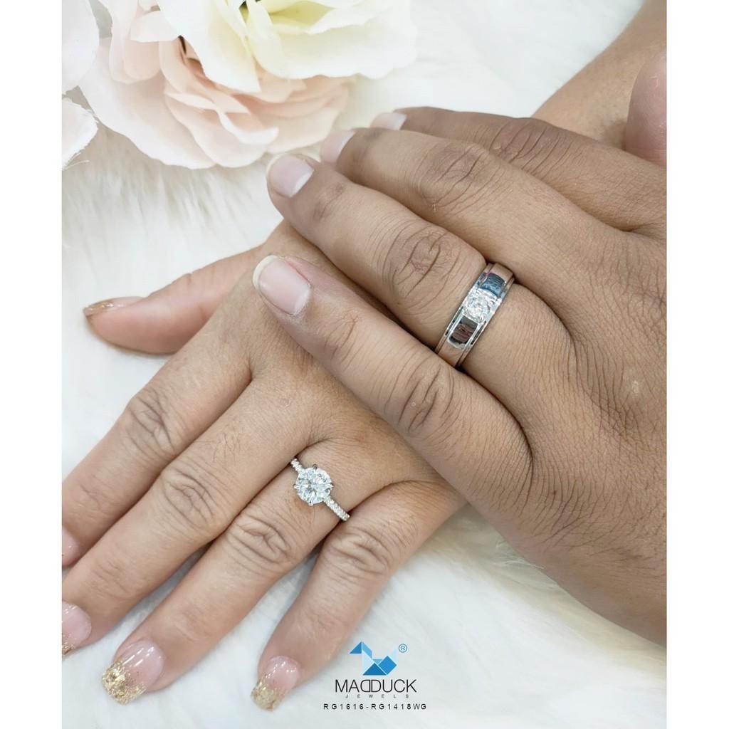 Couple ring set – CZ in 925 silver by Madduck Jewels
