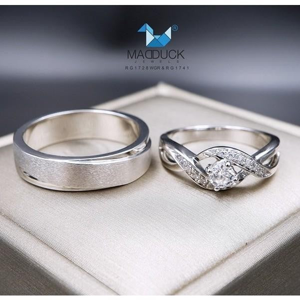 Couple ring set – CZ in 925 silver by Madduck Jewels
