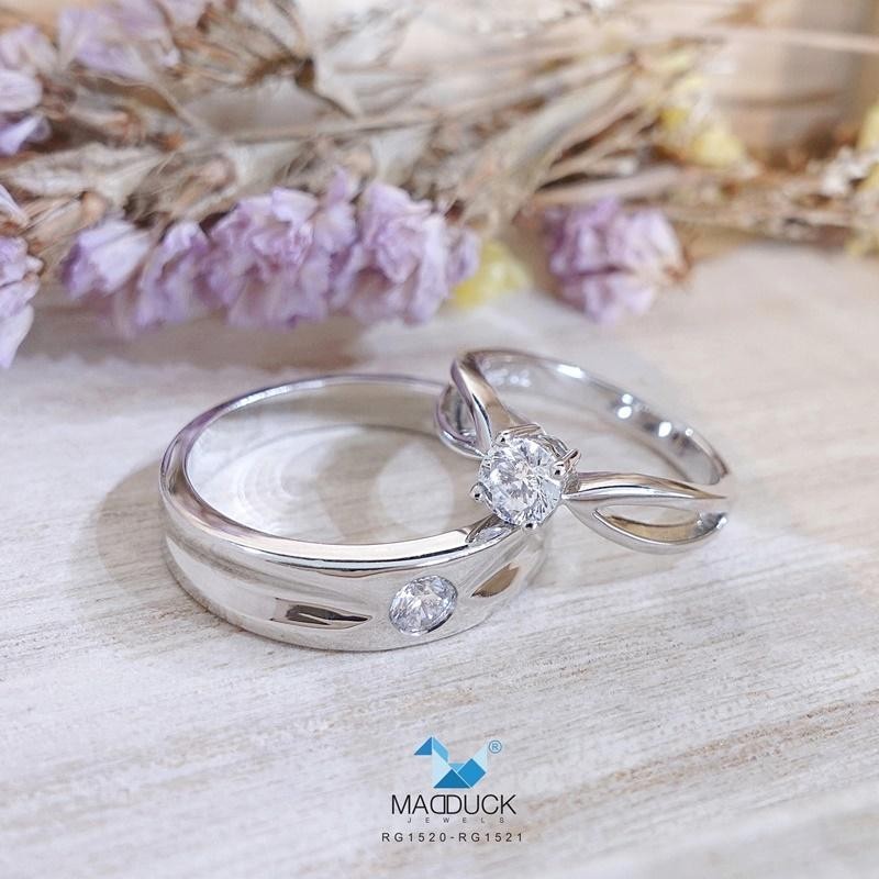 Couple ring set – CZ in 925 silver by Madduck Jewels