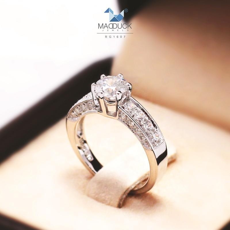 Couple ring set – CZ in 925 silver by Madduck Jewels