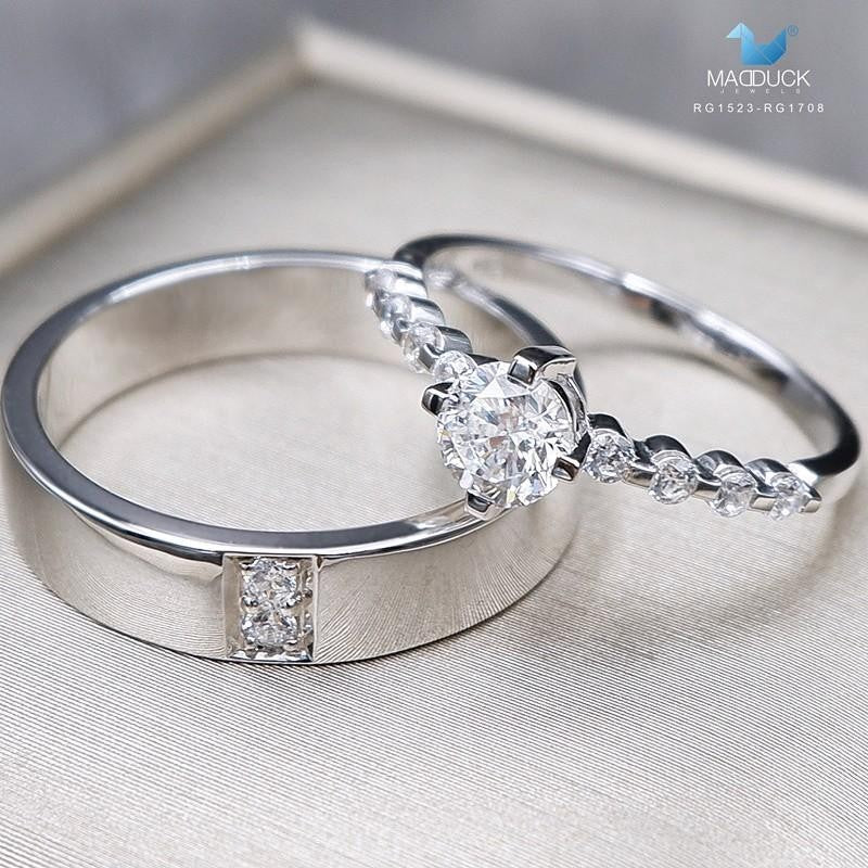 Couple ring set – CZ in 925 silver by Madduck Jewels