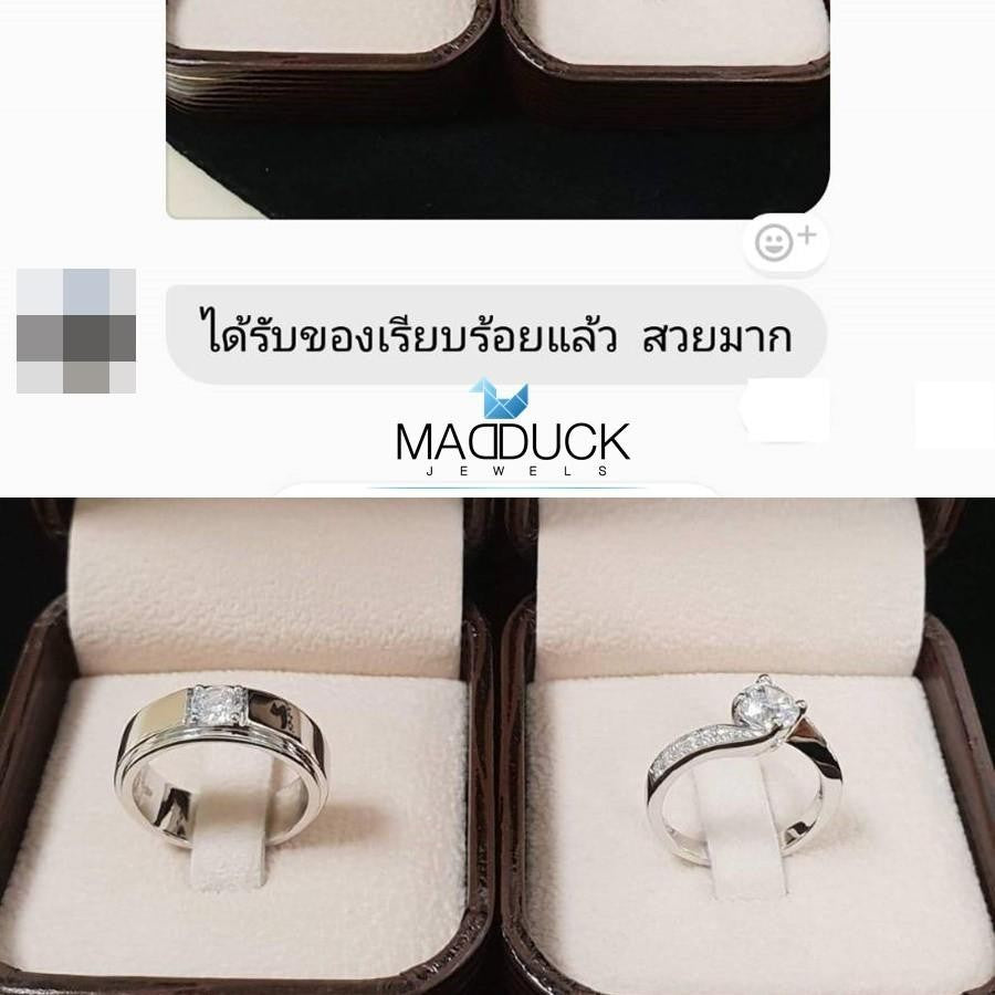 Couple ring set – CZ in 925 silver by Madduck Jewels