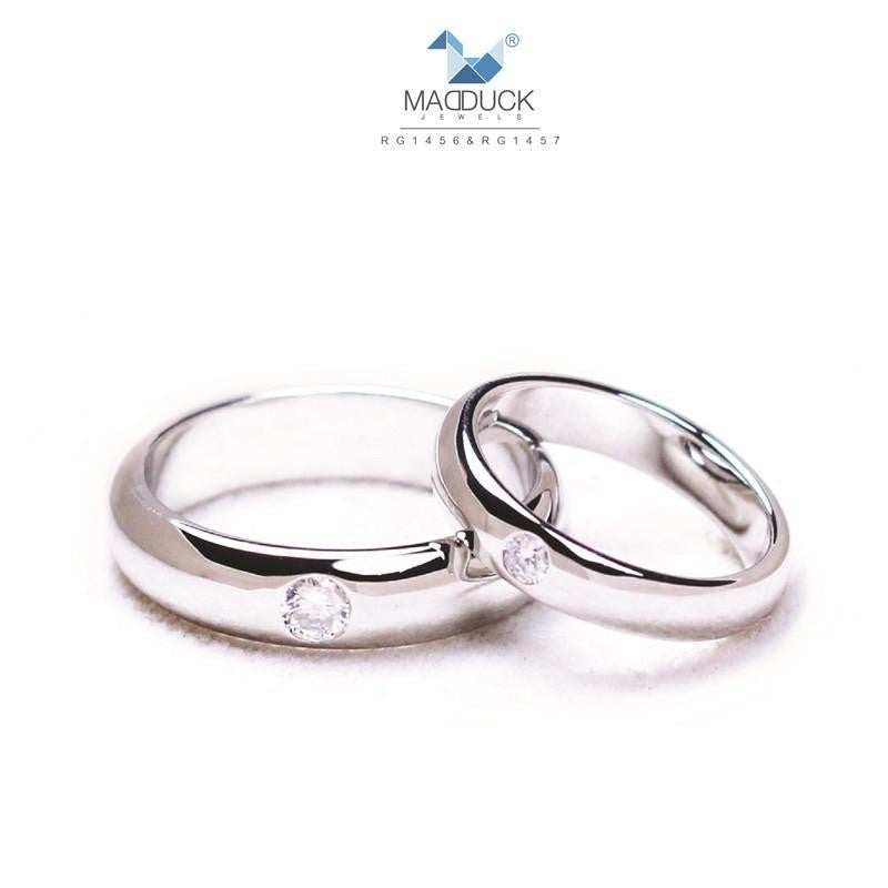 Couple ring set – CZ in 925 silver by Madduck Jewels