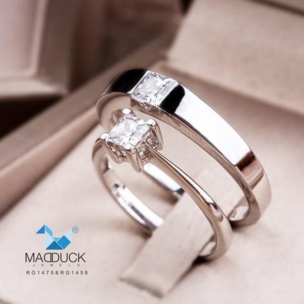 Couple ring set – CZ in 925 silver by Madduck Jewels