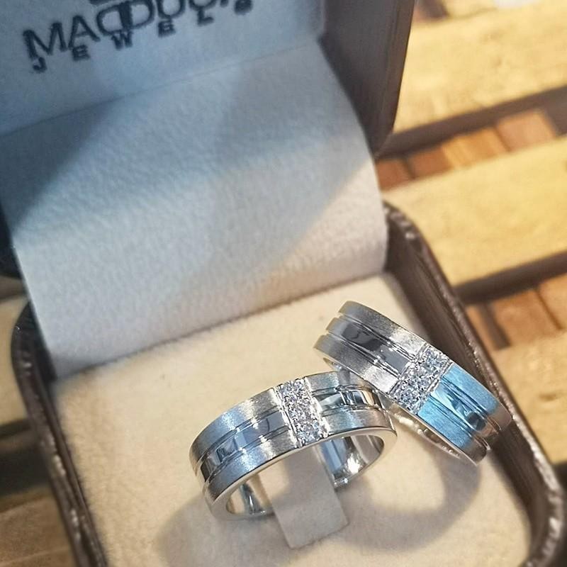 Couple ring set – CZ in 925 silver by Madduck Jewels