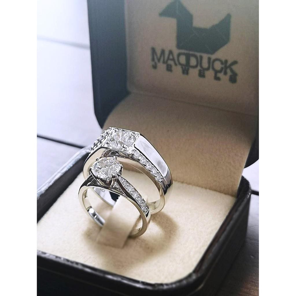 Couple ring set – CZ in 925 silver by Madduck Jewels