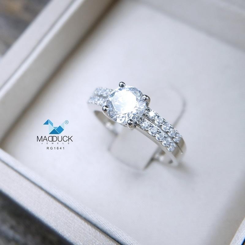 Couple ring set – CZ in 925 silver by Madduck Jewels