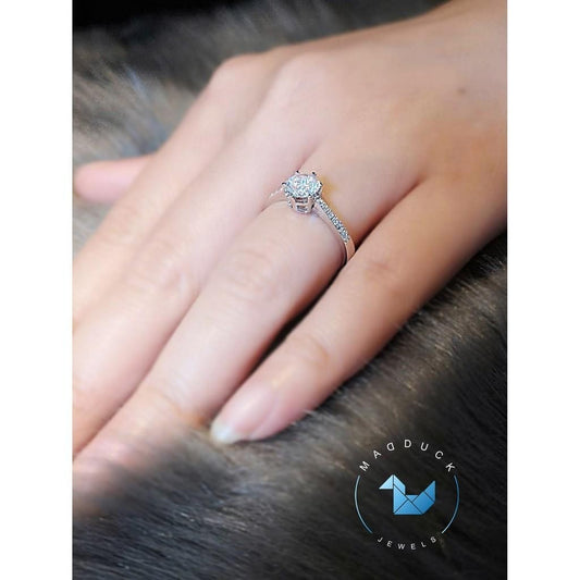 Couple ring set โ CZ in 925 silver by Madduck Jewels