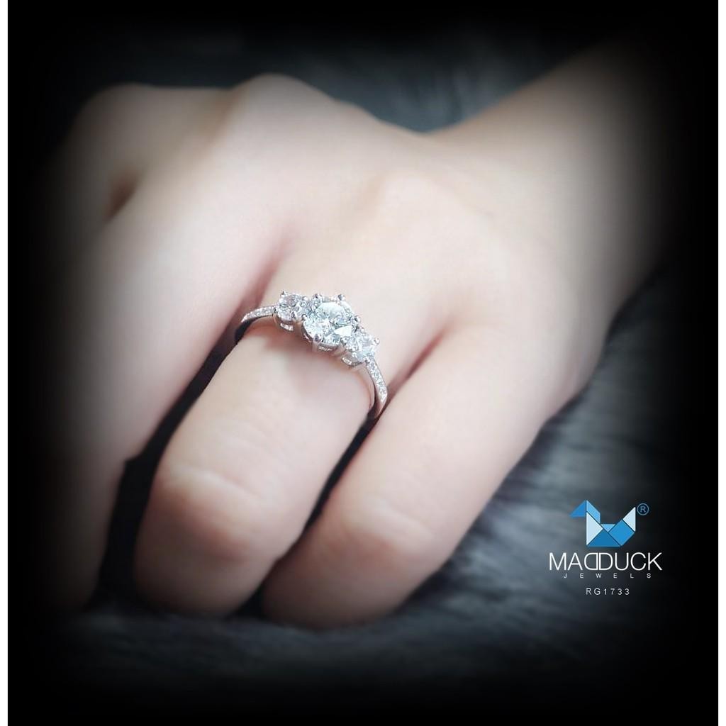 Couple ring set – CZ in 925 silver by Madduck Jewels