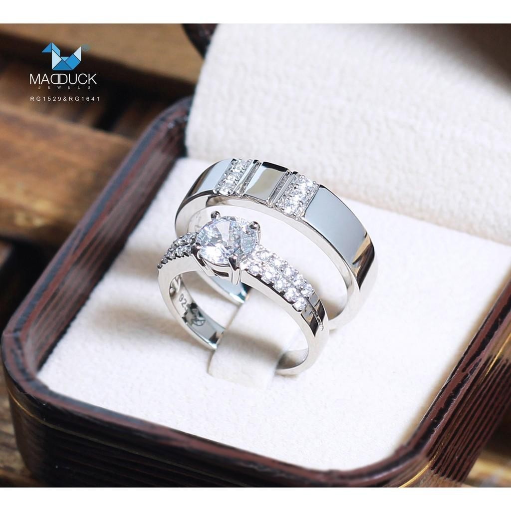 Couple ring set – CZ in 925 silver by Madduck Jewels