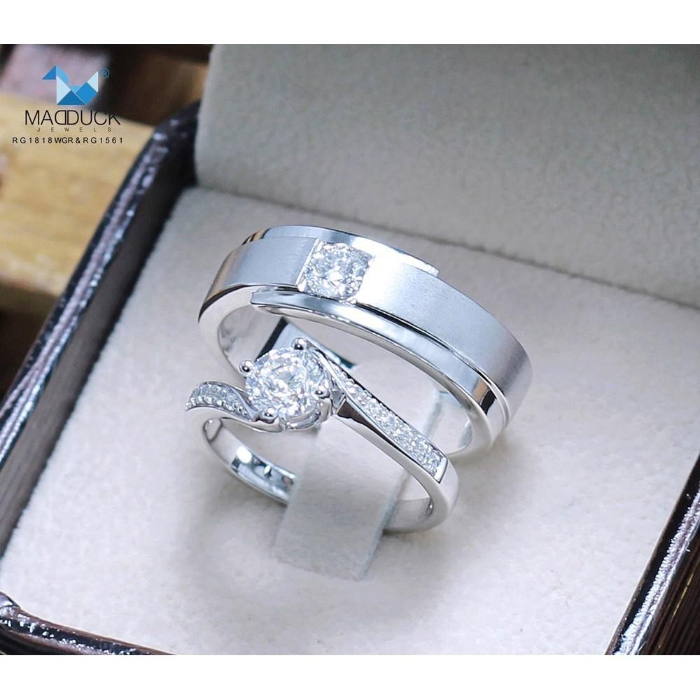 Couple ring set – CZ in 925 silver by Madduck Jewels