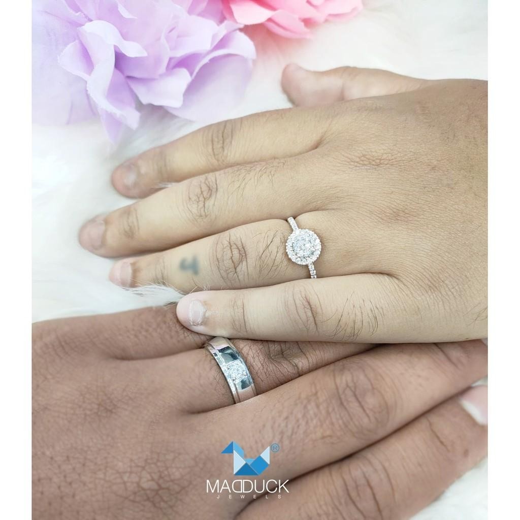 Couple ring set – CZ in 925 silver by Madduck Jewels