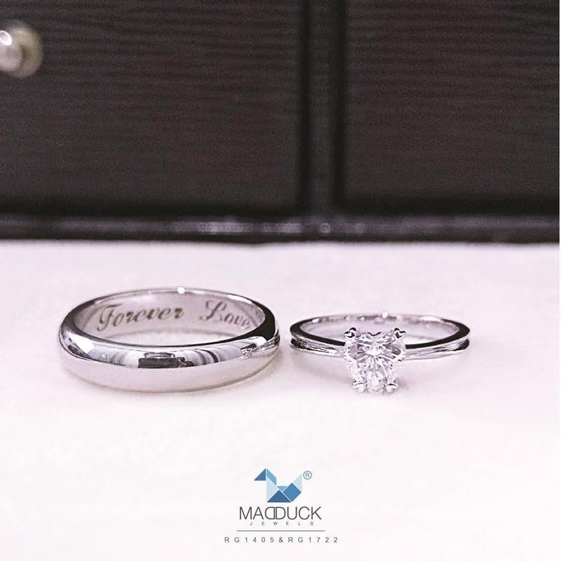 Couple ring set – CZ in 925 silver by Madduck Jewels