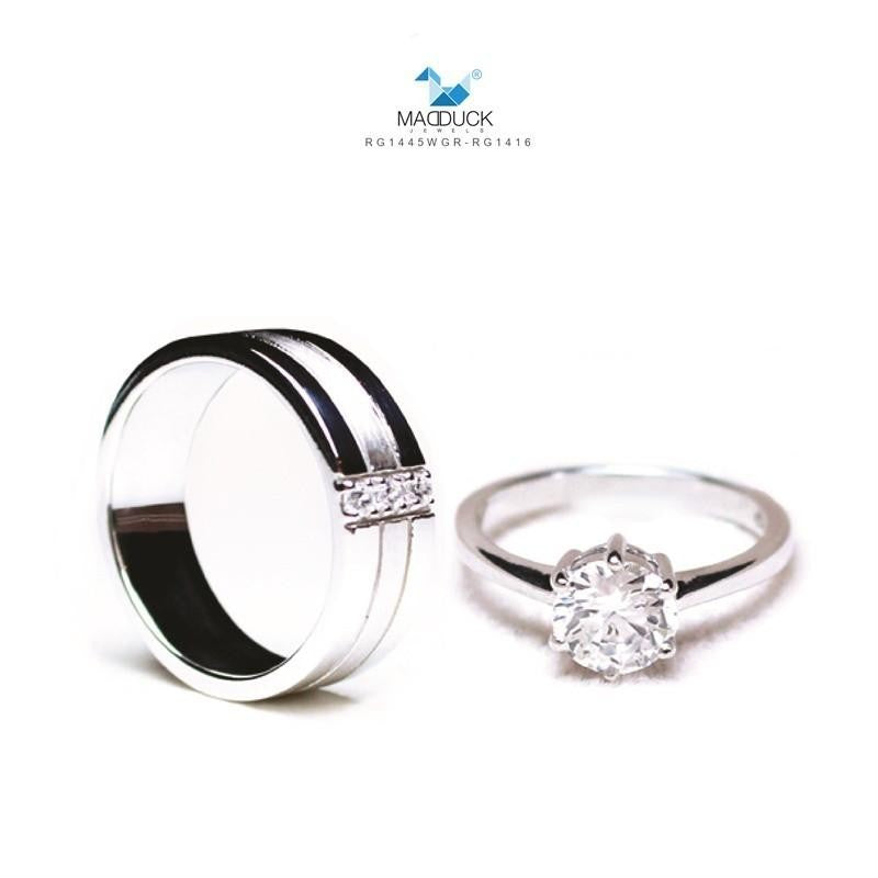 Couple ring set – CZ in 925 silver by Madduck Jewels