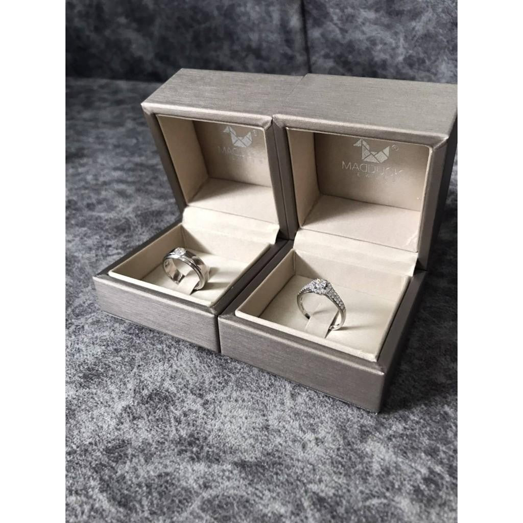Couple ring set – CZ in 925 silver by Madduck Jewels