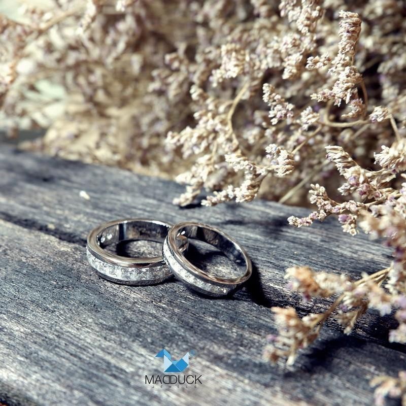 Couple ring set – CZ in 925 silver by Madduck Jewels