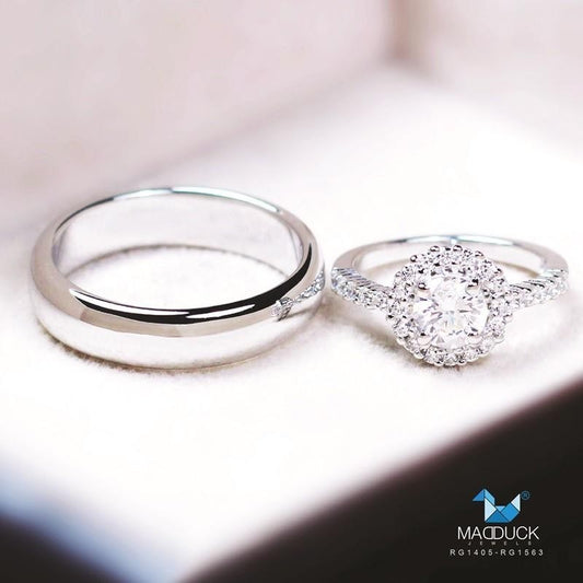 Couple ring set – CZ in 925 silver by Madduck Jewels