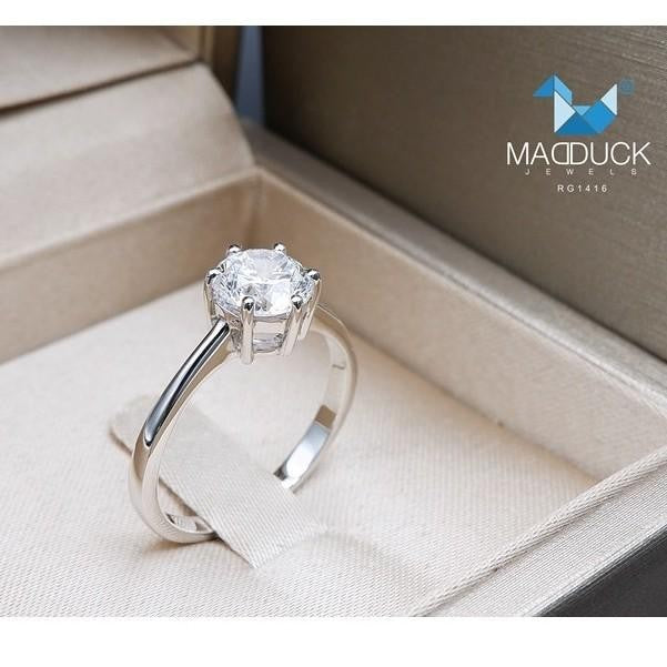 Couple ring set – CZ in 925 silver by Madduck Jewels