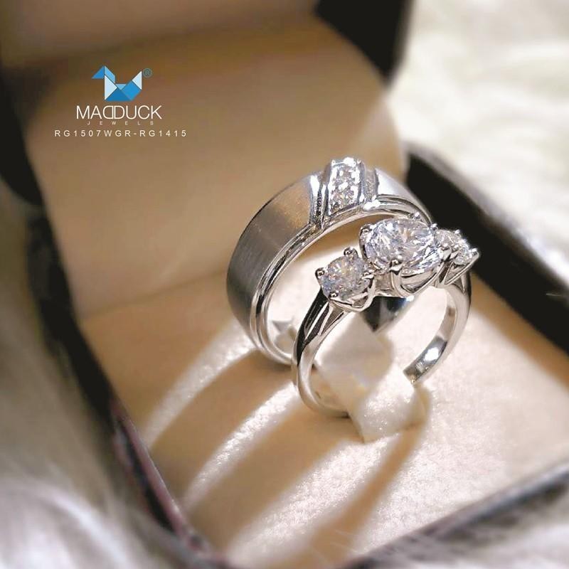 Couple ring set – CZ in 925 silver by Madduck Jewels