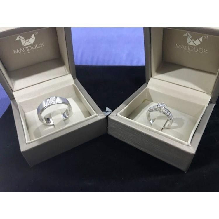 Couple ring set – CZ in 925 silver by Madduck Jewels