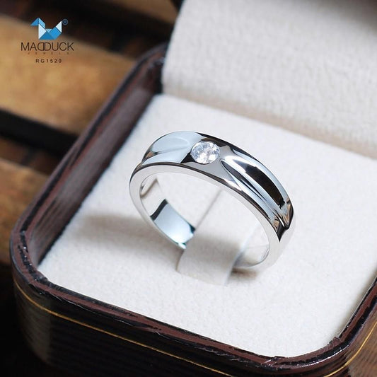 Men's ring – CZ in 925 silver by Madduck Jewels