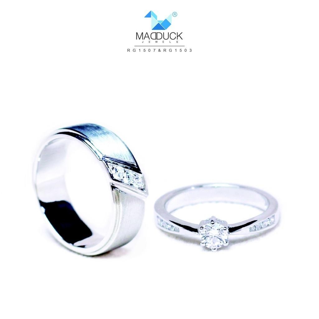 Couple ring set – CZ in 925 silver by Madduck Jewels