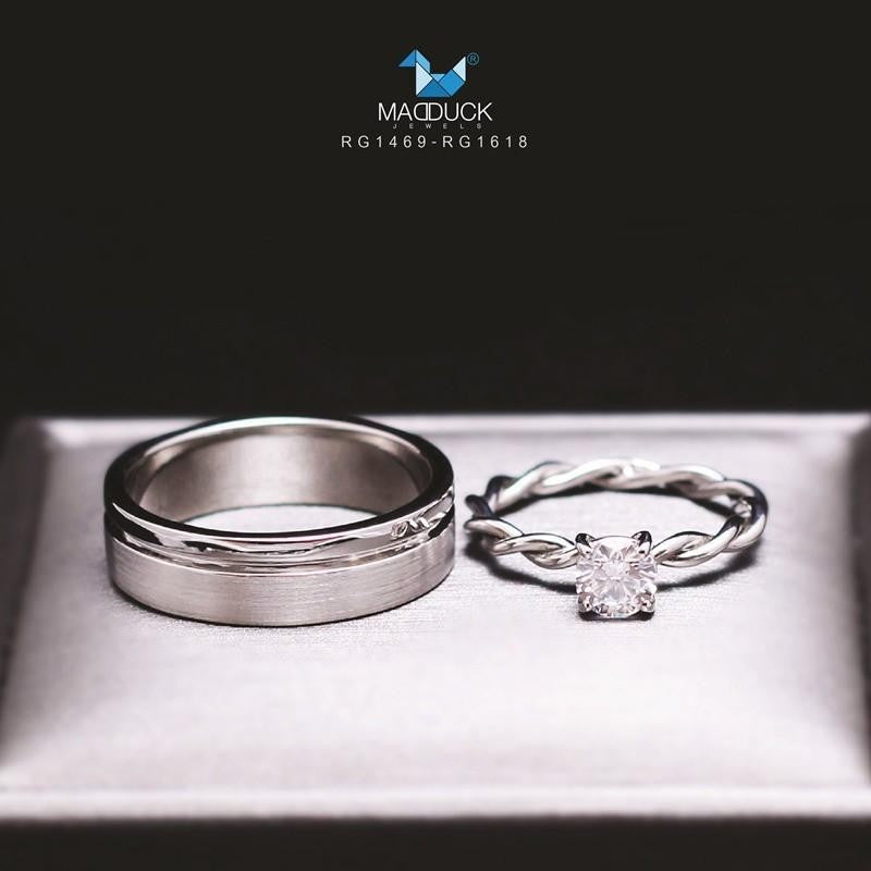 Couple ring set – CZ in 925 silver by Madduck Jewels