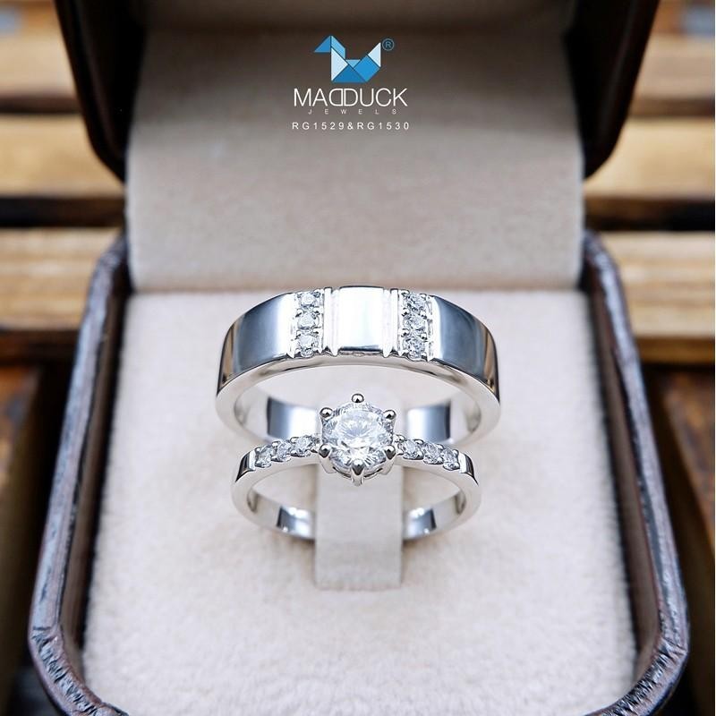 Couple ring set – CZ in 925 silver by Madduck Jewels