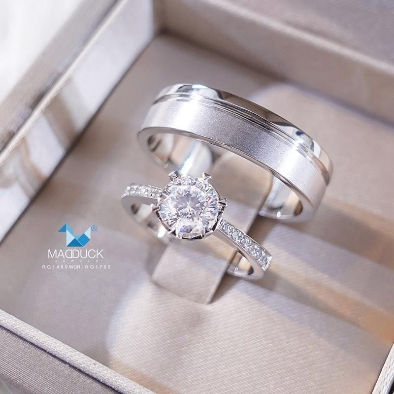 Couple ring set – CZ in 925 silver by Madduck Jewels