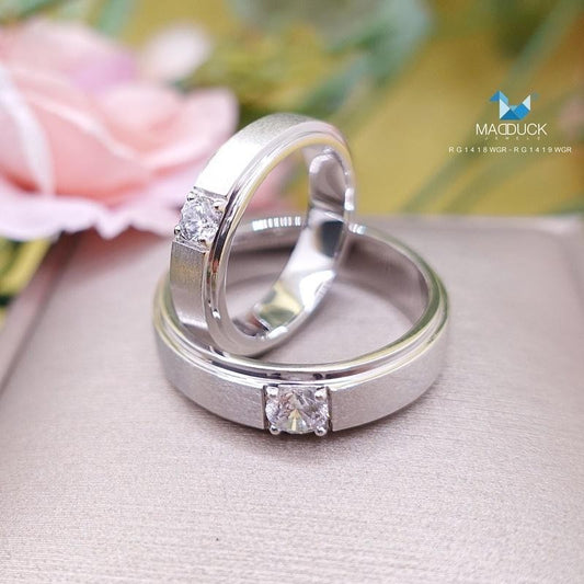 Couple ring set – CZ in 925 silver by Madduck Jewels