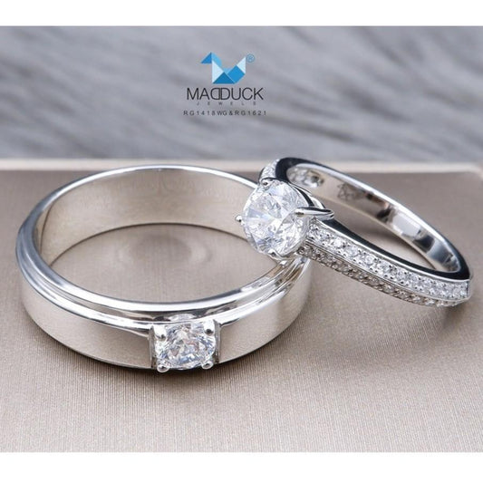 Couple ring set – CZ in 925 silver by Madduck Jewels
