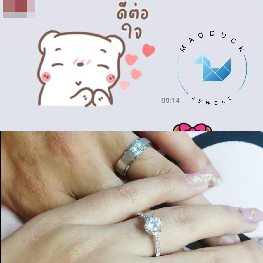 Couple ring set – CZ in 925 silver by Madduck Jewels
