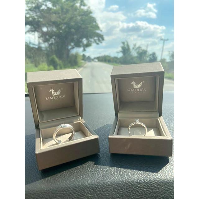 Couple ring set – CZ in 925 silver by Madduck Jewels