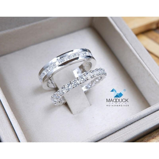 Couple ring set – CZ in 925 silver by Madduck Jewels