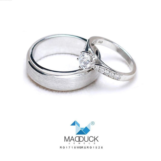 Couple ring set – CZ in 925 silver by Madduck Jewels
