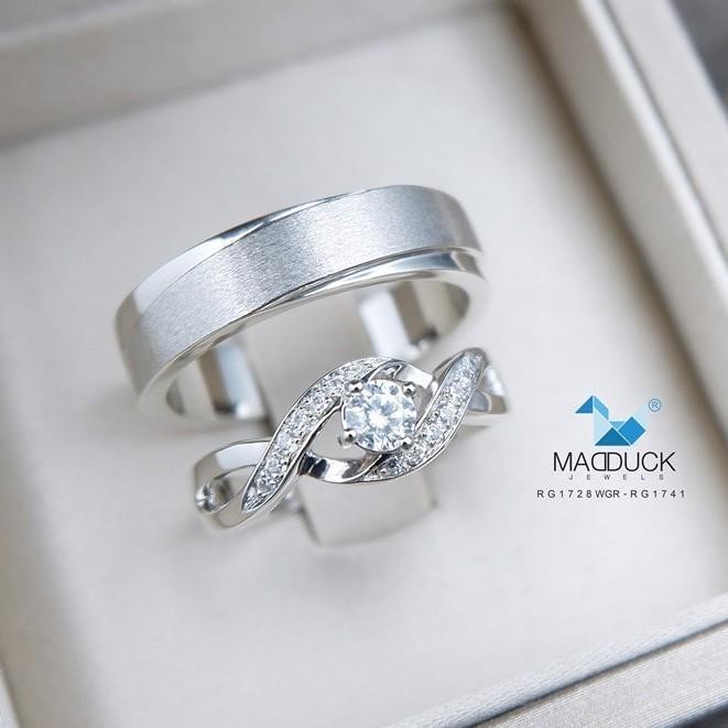 Couple ring set – CZ in 925 silver by Madduck Jewels