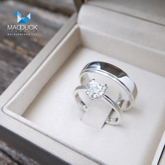 Couple ring set – CZ in 925 silver by Madduck Jewels